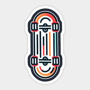 Skateboard Minimal Line Sticker